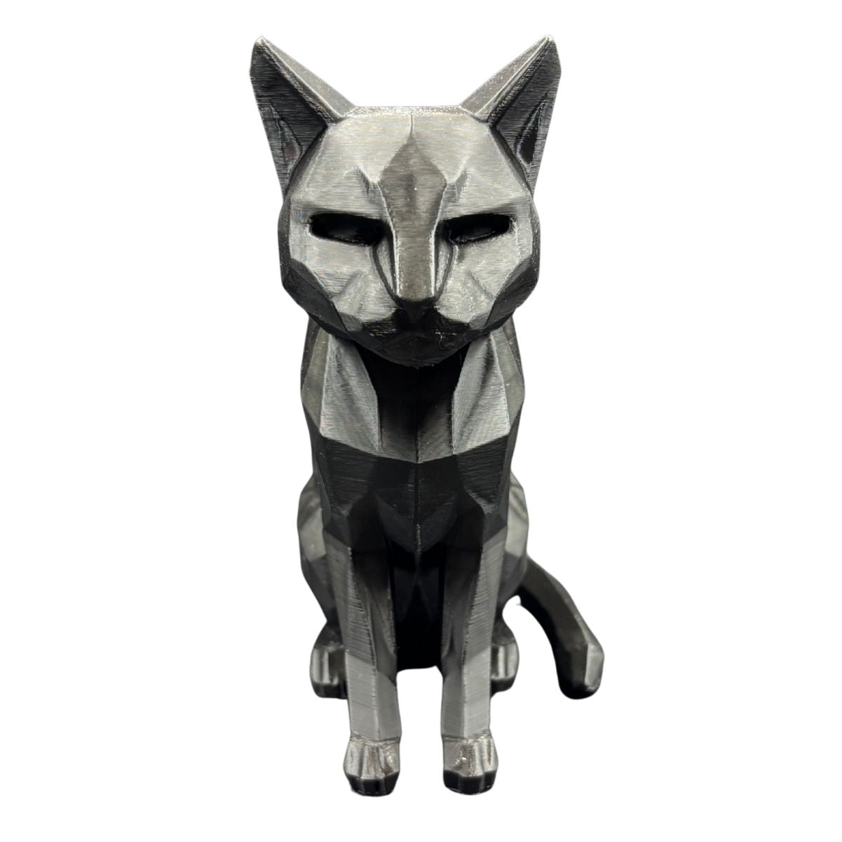 Фігурка чорного кота Low-Poly
