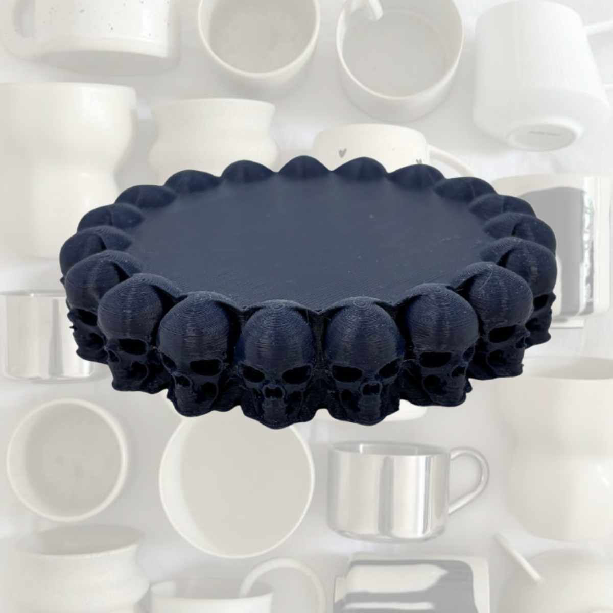 Підставка під чашку з черепами