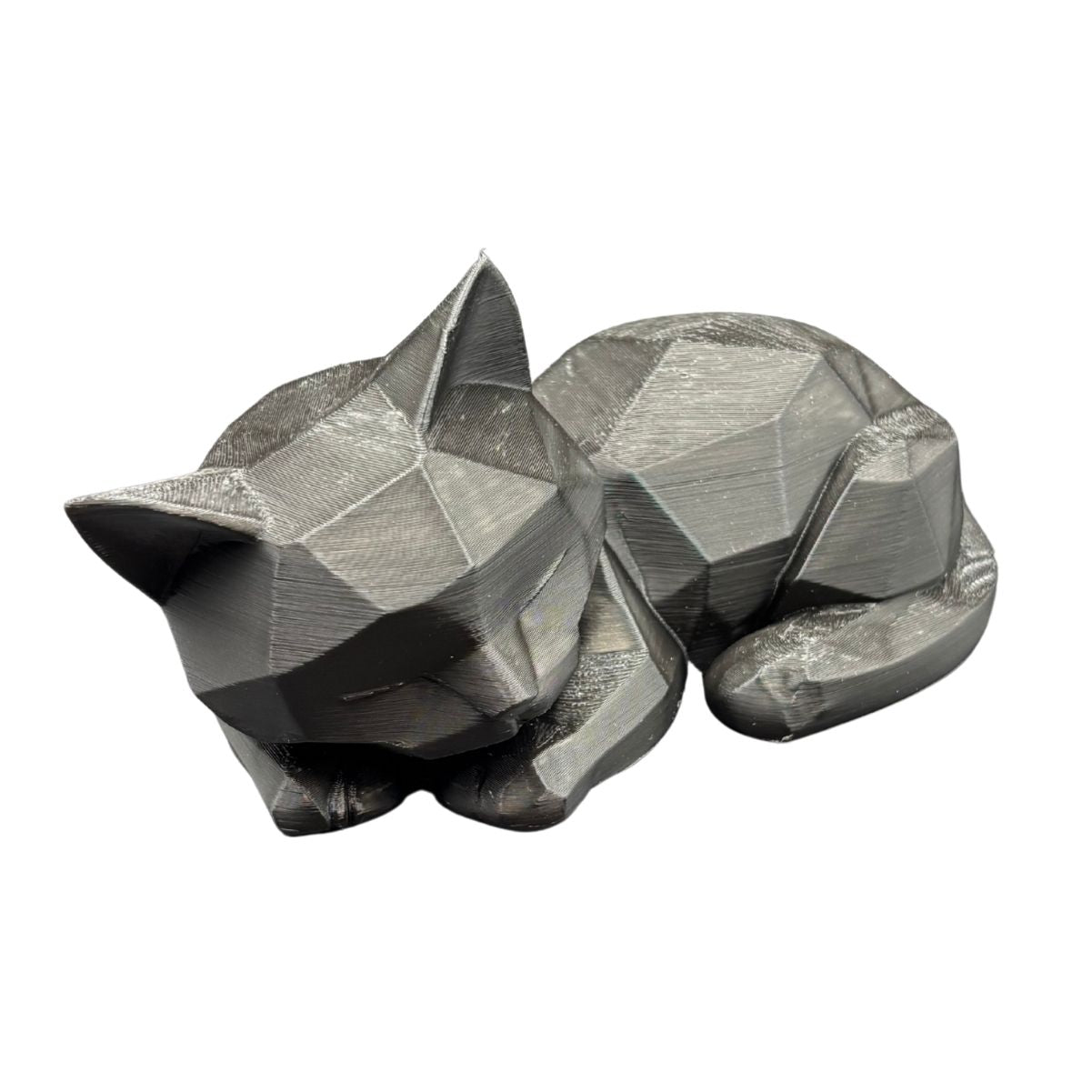 Фігурка чорного кота Low-Poly
