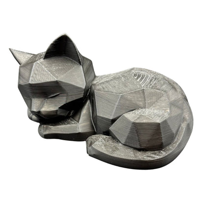 Фігурка чорного кота Low-Poly