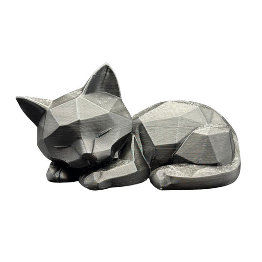 Фігурка чорного кота Low-Poly