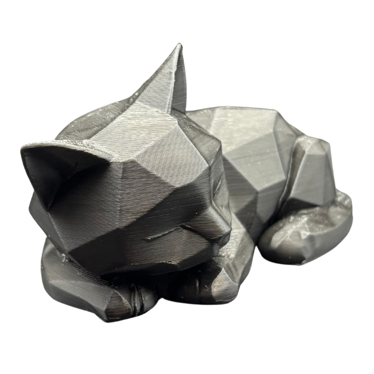 Фігурка чорного кота Low-Poly
