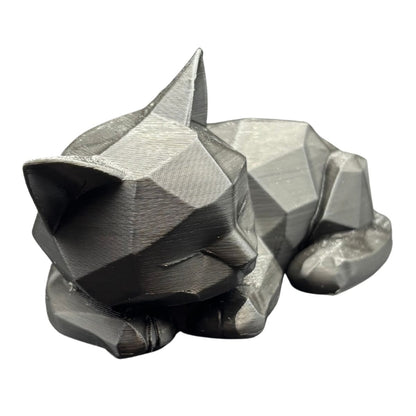Фігурка чорного кота Low-Poly