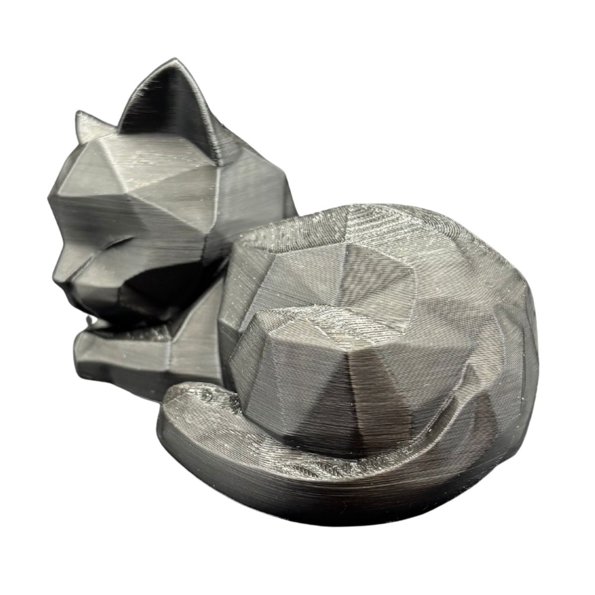 Фігурка чорного кота Low-Poly