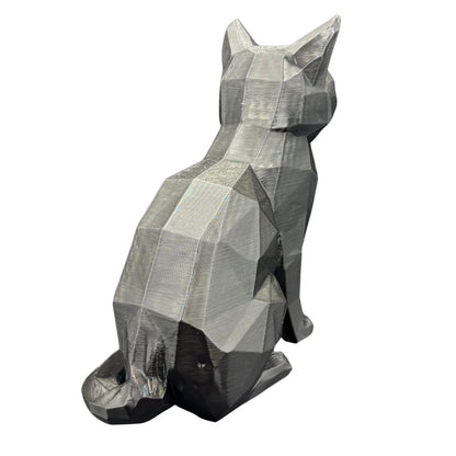 Фігурка чорного кота Low-Poly