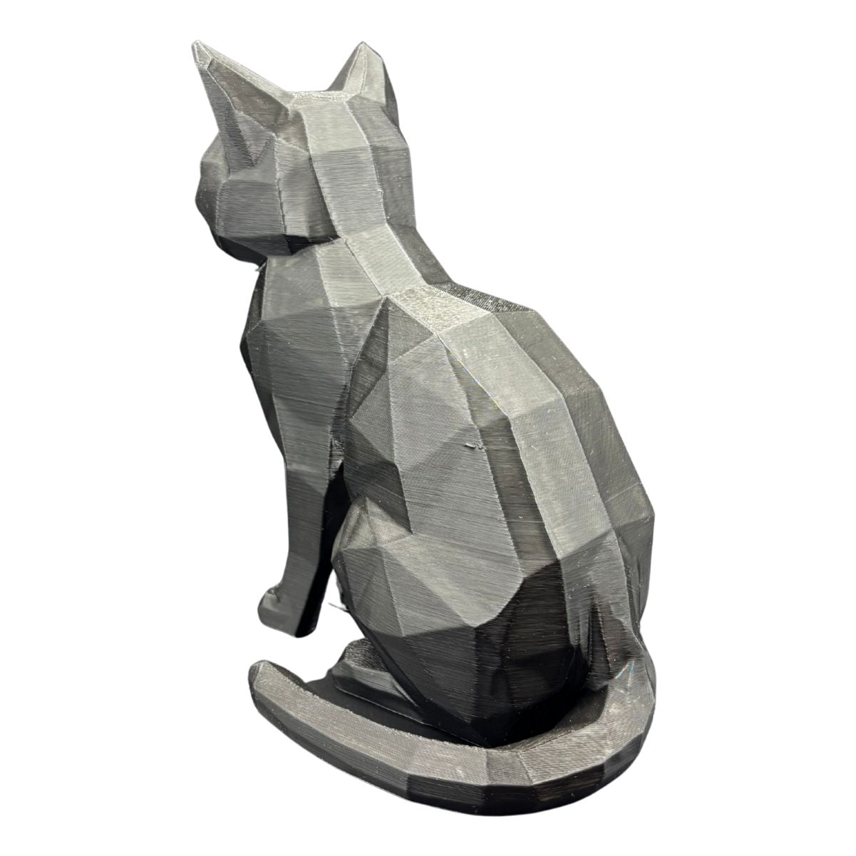 Фігурка чорного кота Low-Poly