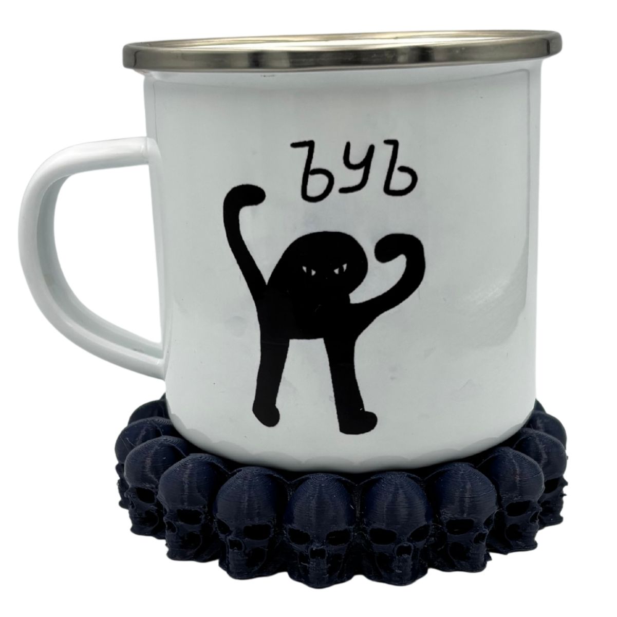 Підставка під чашку з черепами